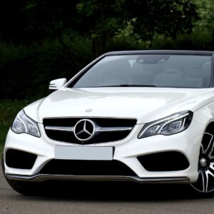 white mercedes